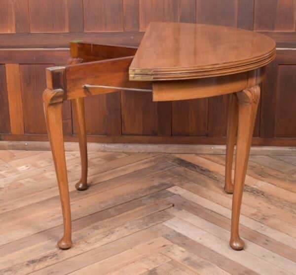 Quality Edwardian Demi-lune Mahogany Fold Over Tea Table SAI1939 Antique Furniture 9