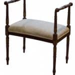 19thc carved mahogany window seat circa 1880 Antique Chairs