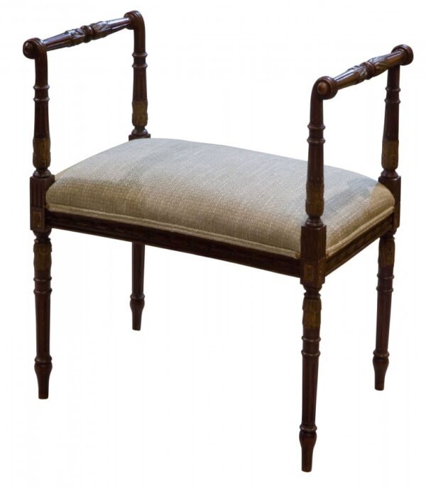 19thc carved mahogany window seat circa 1880