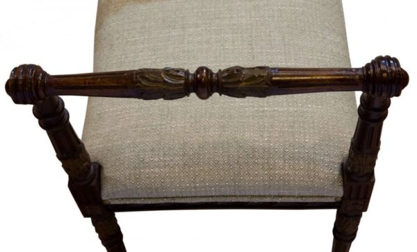 19thc carved mahogany window seat circa 1880 - Image 4