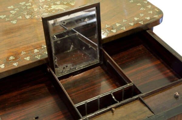 19thc European rosewood ladies work box - Image 6