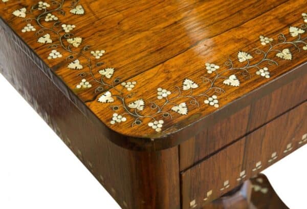 19thc European rosewood ladies work box Antique Furniture 7