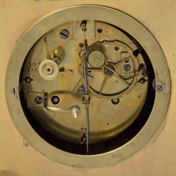 19thc French ormolu mantel clock circa 1830 with original gilding Antique Clocks 10
