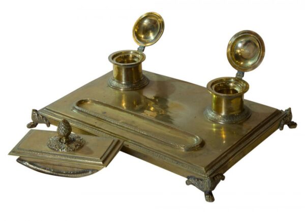 19thc gentlemans inkstand & blotter Antique Furniture 7