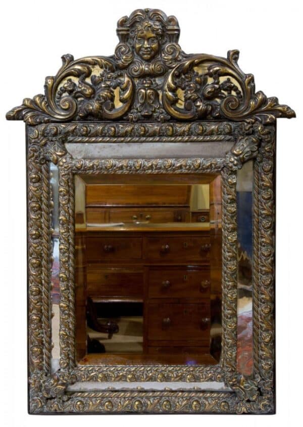 19thc style Dutch “boarder” mirror c1850 Antique Mirrors 8