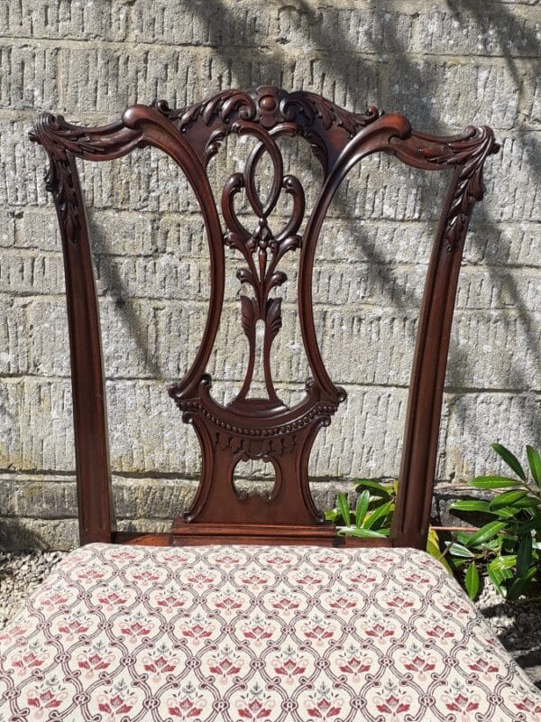 Mahogany Chippendale style chair – 19th century chair Antique Chairs 4