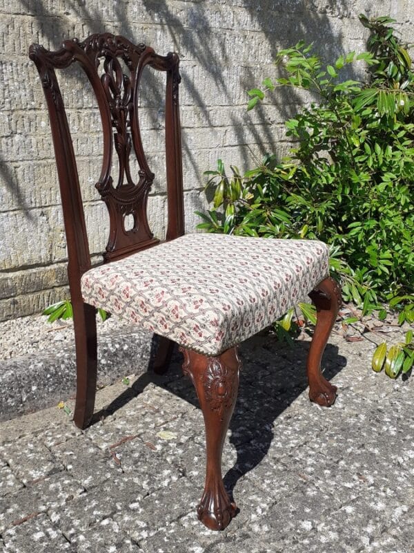 Mahogany Chippendale style chair – 19th century chair Antique Chairs 6
