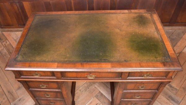 Neat Proportioned Edwardian Walnut Pedestal Desk SAI2337 Antique Furniture 9
