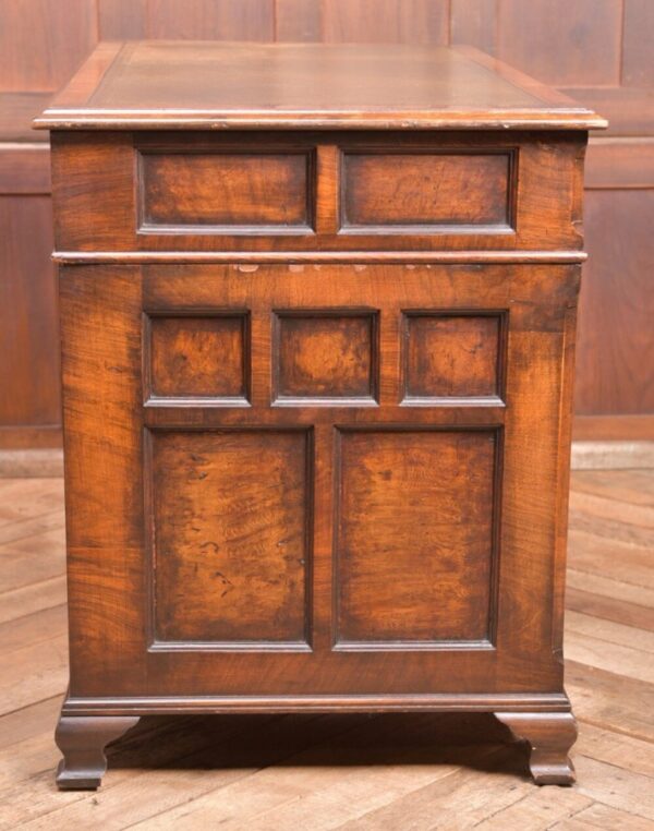Neat Proportioned Edwardian Walnut Pedestal Desk SAI2337 Antique Furniture 16