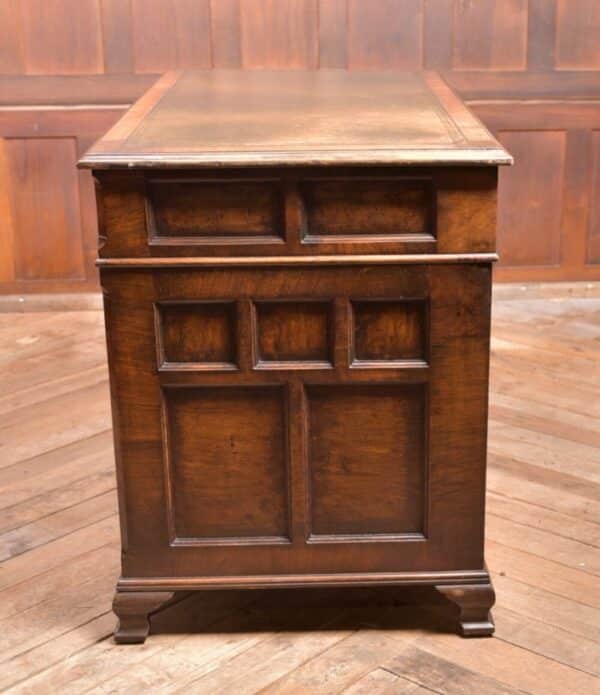 Neat Proportioned Edwardian Walnut Pedestal Desk SAI2337 Antique Furniture 21