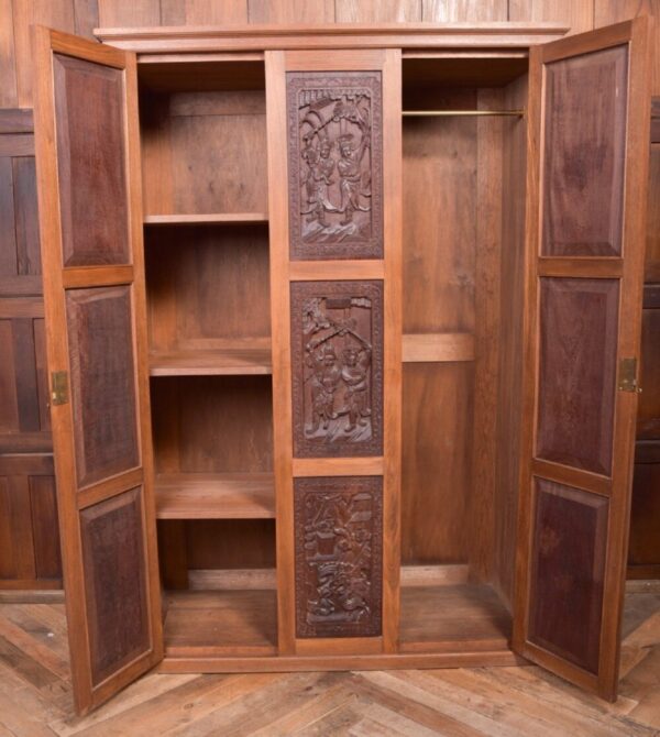 Impressive Edwardian Chinese Carved Hall Cupboard SAI2066 - Image 5
