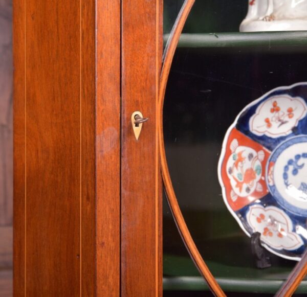 19th Century Inlaid Mahogany Double Corner Cabinet SAI2067 - Image 6