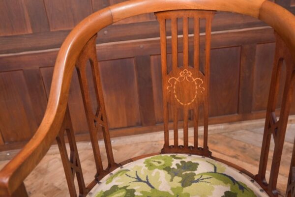 Edwardian Inlaid Mahogany Tub Chair SAI2069 Antique Furniture 5