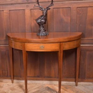 Edwardian Mahogany Fold Over Demi Lune Tea Table SAI2070 Antique Furniture