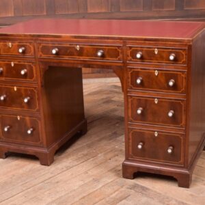 Stunning Quality Edwardian Mahogany Knee Hole Desk By Maple And Co London SAI2075 Antique Furniture