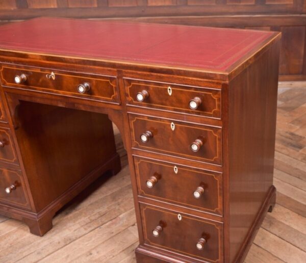 Stunning Quality Edwardian Mahogany Knee Hole Desk By Maple And Co London SAI2075 - Image 4