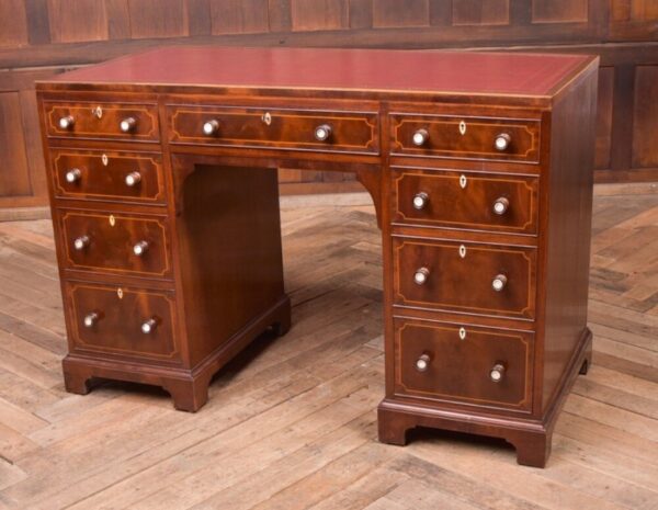 Stunning Quality Edwardian Mahogany Knee Hole Desk By Maple And Co London SAI2075 - Image 5