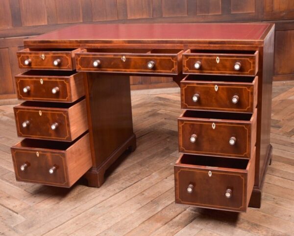 Stunning Quality Edwardian Mahogany Knee Hole Desk By Maple And Co London SAI2075 Antique Furniture 9