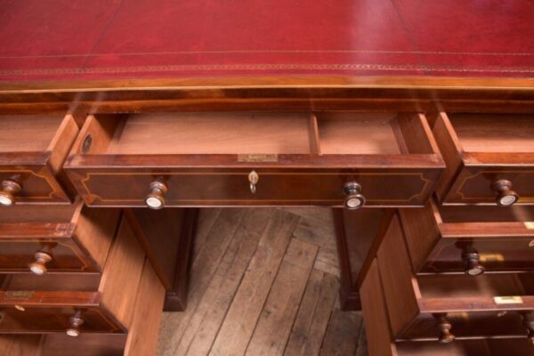 Stunning Quality Edwardian Mahogany Knee Hole Desk By Maple And Co London SAI2075 Antique Furniture 11