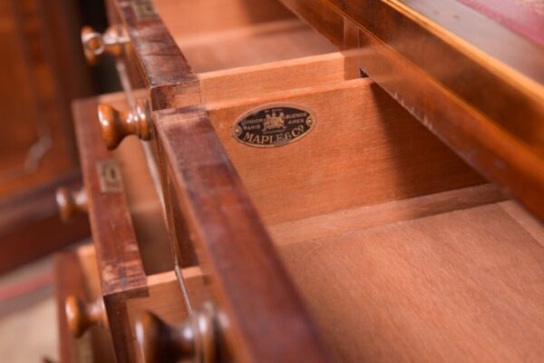Stunning Quality Edwardian Mahogany Knee Hole Desk By Maple And Co London SAI2075 - Image 10