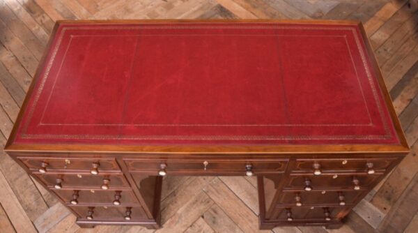 Stunning Quality Edwardian Mahogany Knee Hole Desk By Maple And Co London SAI2075 Antique Furniture 16
