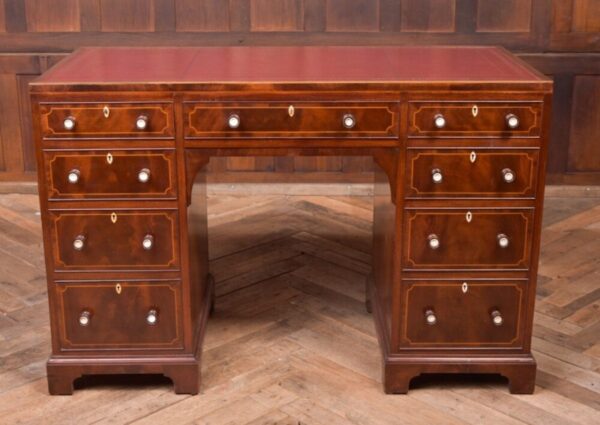 Stunning Quality Edwardian Mahogany Knee Hole Desk By Maple And Co London SAI2075 - Image 15