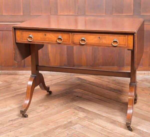 19th Century Inlaid Mahogany Sofa Table SAI2076