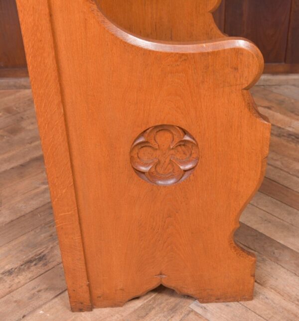 19th Century Honey Oak Gothic Hall Seat SAI2088 Antique Furniture 12