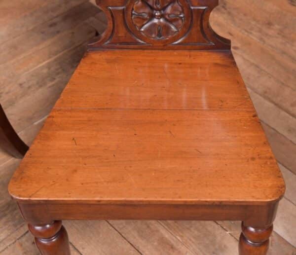 Stunning Pair Of Victorian Mahogany Hall Chairs SAI2089 - Image 5