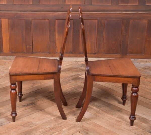 Stunning Pair Of Victorian Mahogany Hall Chairs SAI2089 Antique Furniture 8