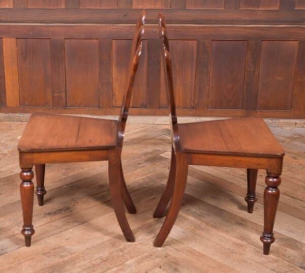 Stunning Pair Of Victorian Mahogany Hall Chairs SAI2089 - Image 6