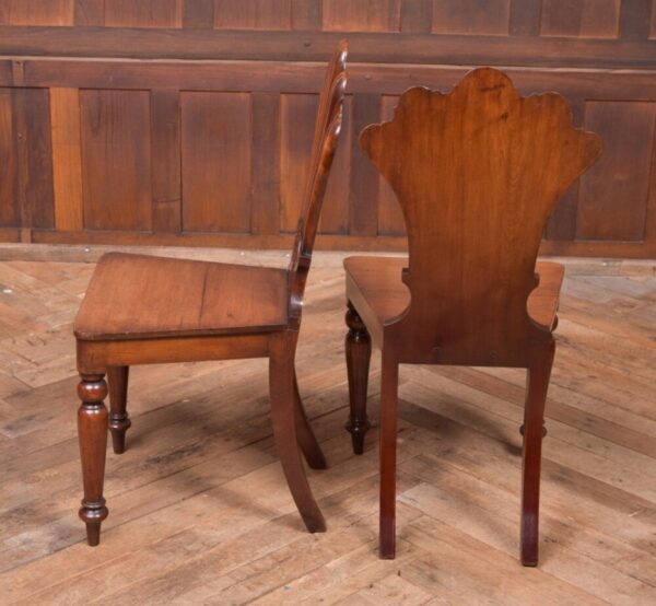Stunning Pair Of Victorian Mahogany Hall Chairs SAI2089 Antique Furniture 9