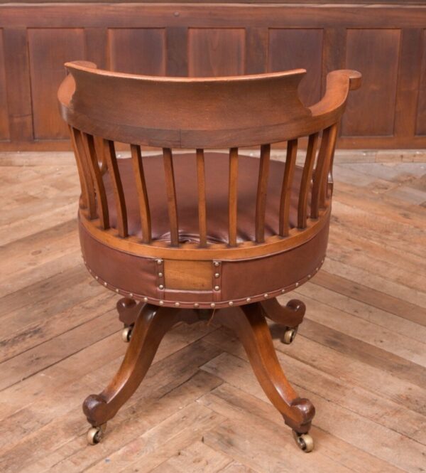 Edwardian Mahogany Revolving Desk ChairPrice SAI2091 - Image 2