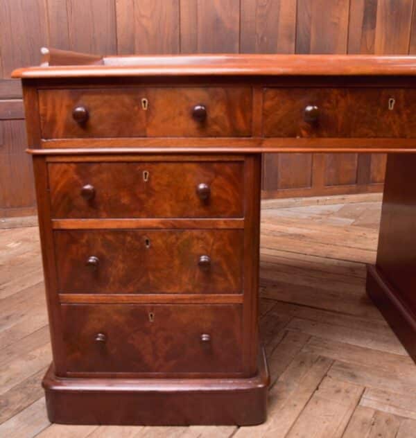 Fantastic Victorian Flame Mahogany Pedestal Desk SAI2102 Antique Furniture 11