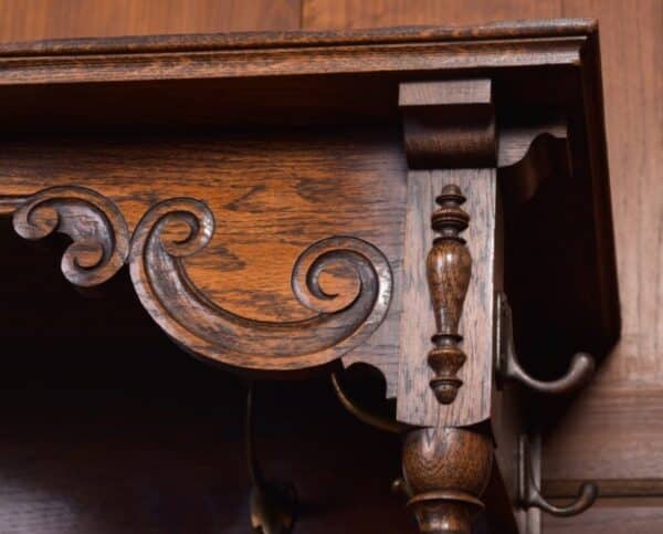 Edwardian Carved Oak Hall Stand SAI2119 Antique Furniture 13