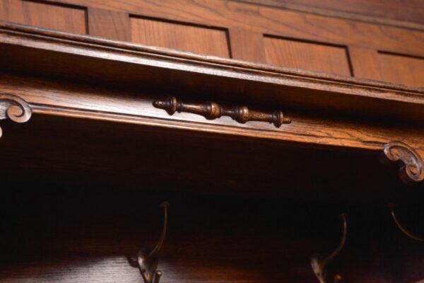 Edwardian Carved Oak Hall Stand SAI2119 - Image 8
