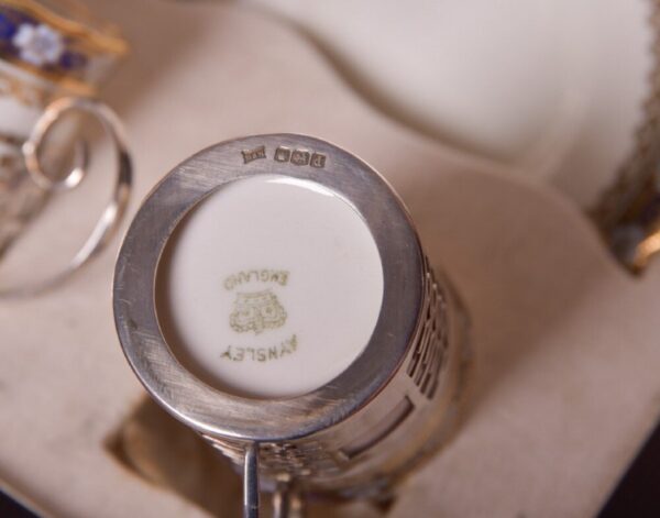 Aynsley China And Silver Coffee Set SAI2123 - Image 3