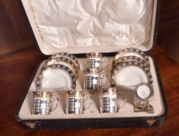 Aynsley China And Silver Coffee Set SAI2123 Antique Furniture 6