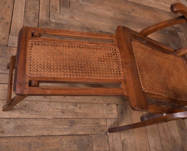 Fantastic Folding Walnut And Cane Steamer Chair SAI2125 - Image 12