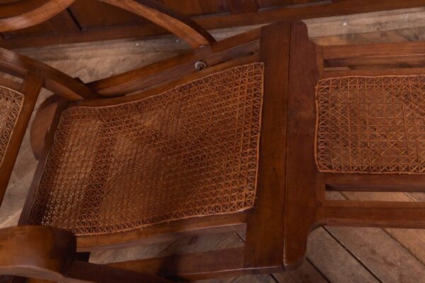 Fantastic Folding Walnut And Cane Steamer Chair SAI2125 - Image 10