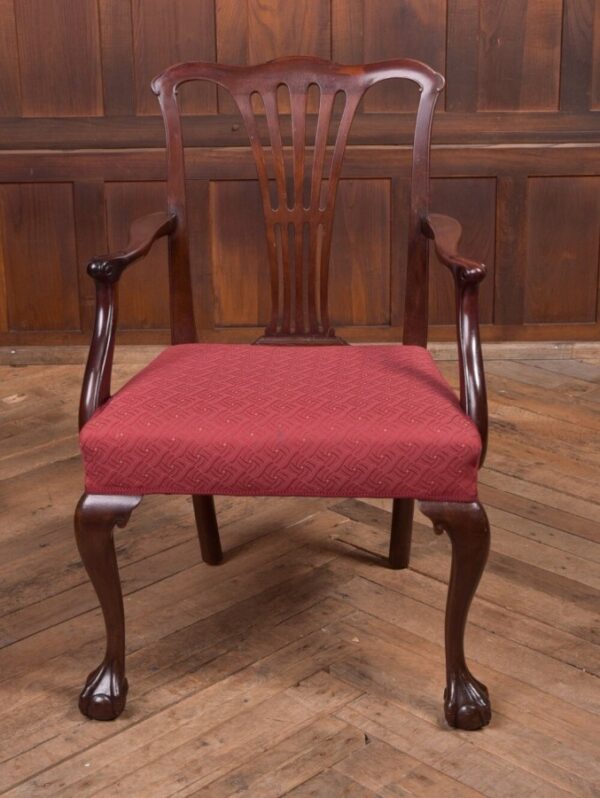Set Of 8 Edwardian Mahogany Chippendale Style Chairs SAI2126 - Image 2
