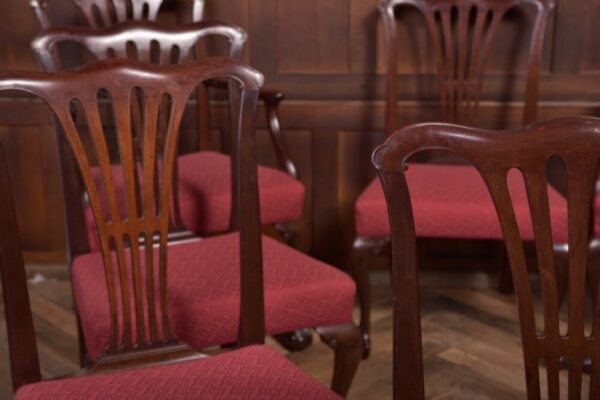 Set Of 8 Edwardian Mahogany Chippendale Style Chairs SAI2126 - Image 11