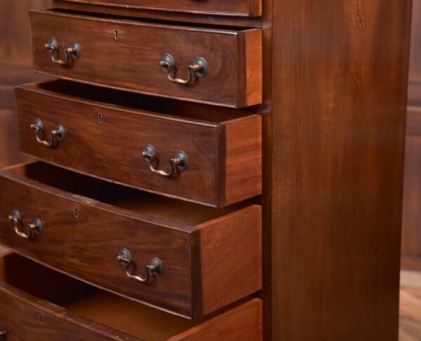 Edwardian Mahogany Bow Fronted Chest Of Drawers SAI2127 Antique Furniture 9