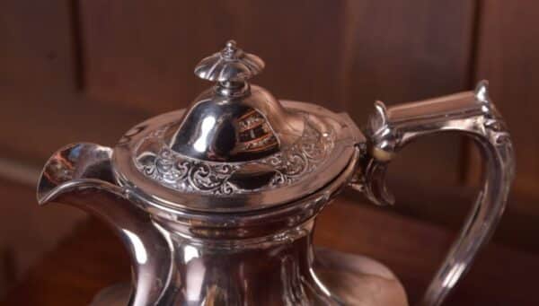 Quality Edwardian Silver Plated 4 Piece Tea Service SAI2129 Antique Furniture 12
