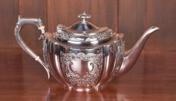 Quality Edwardian Silver Plated 4 Piece Tea Service SAI2129 Antique Furniture 4