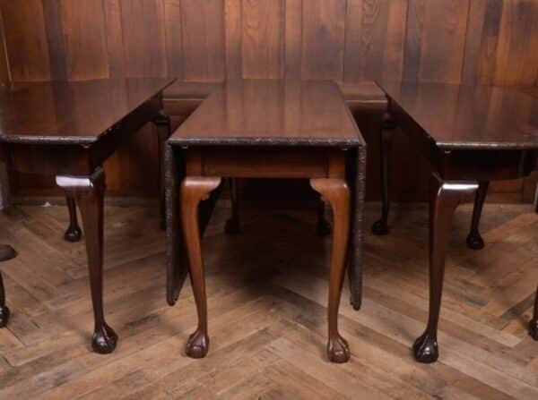 Unusual Extending 3 Part Chippendale Dining Table SAI2132 Antique Furniture 7