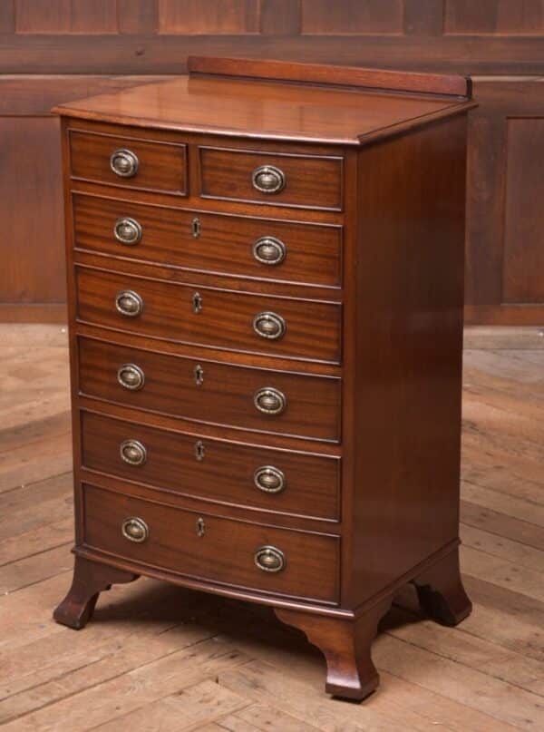 Neat Edwardian Mahogany Bowfront Chest Of Drawers SAI2142