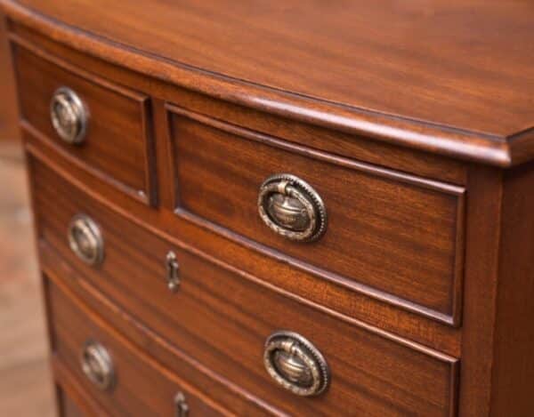 Neat Edwardian Mahogany Bowfront Chest Of Drawers SAI2142 - Image 12