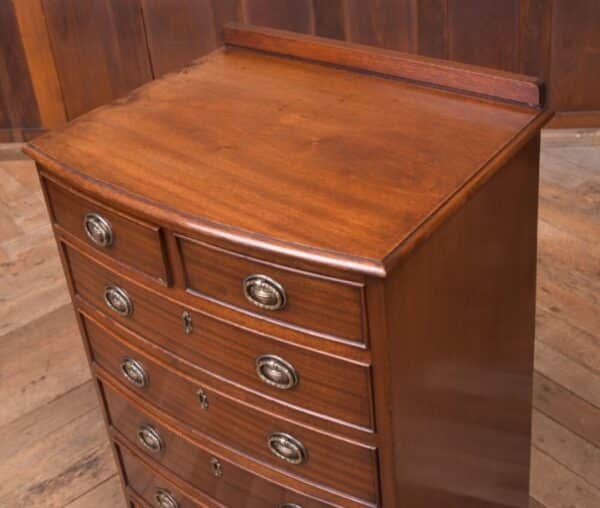 Neat Edwardian Mahogany Bowfront Chest Of Drawers SAI2142 - Image 10