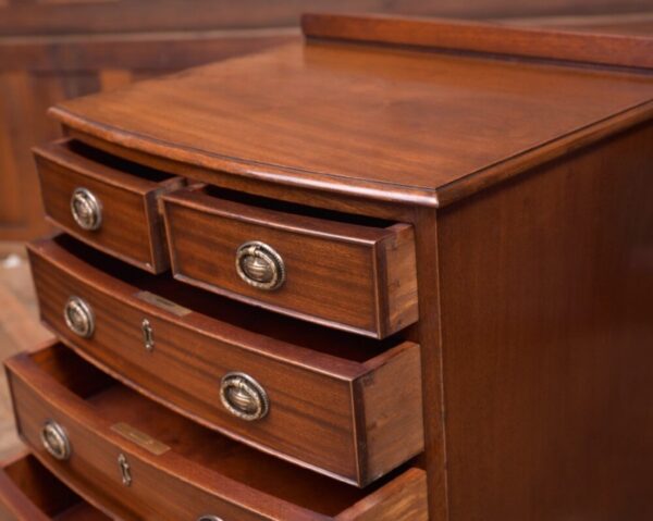 Neat Edwardian Mahogany Bowfront Chest Of Drawers SAI2142 Antique Furniture 9